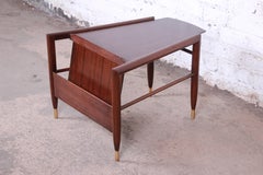 John Keal für Brown Saltman Wedge Magazine Rack Beistelltisch:: neu lackiert