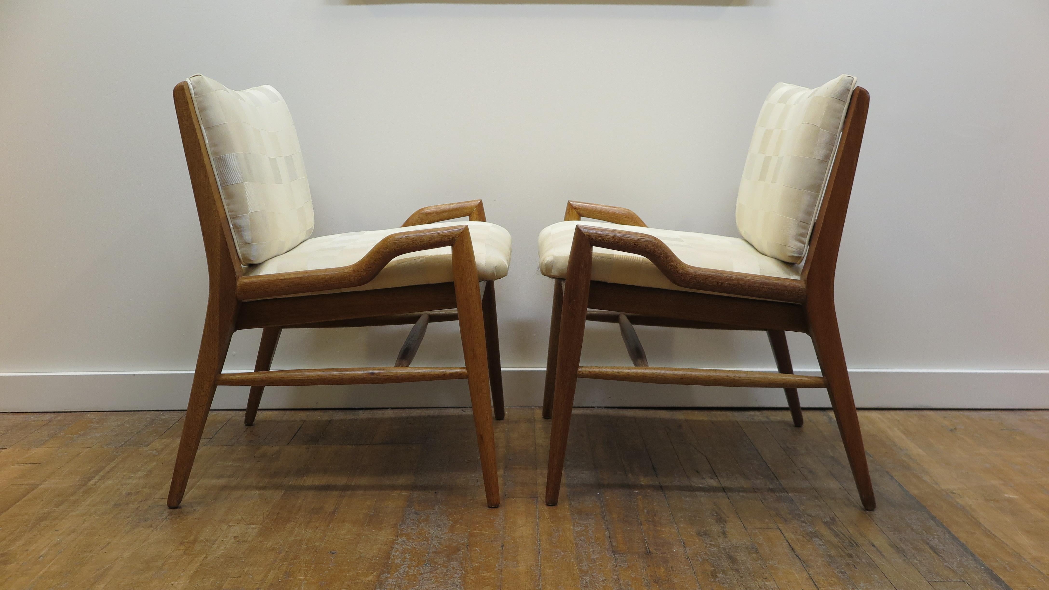 Cerused John Keal Low Arm Chairs 