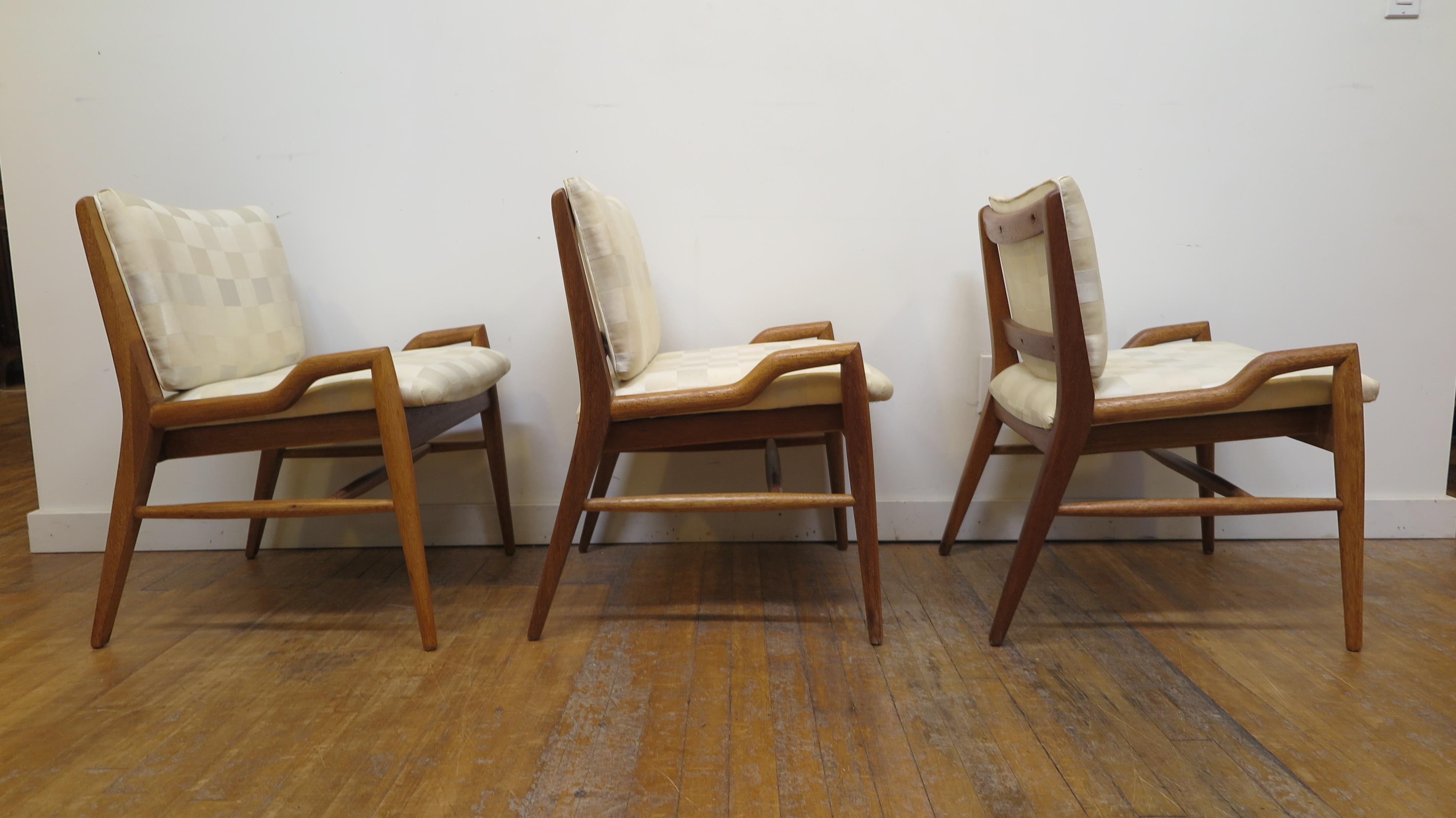Cerused John Keal Low Arm Dinning Chairs