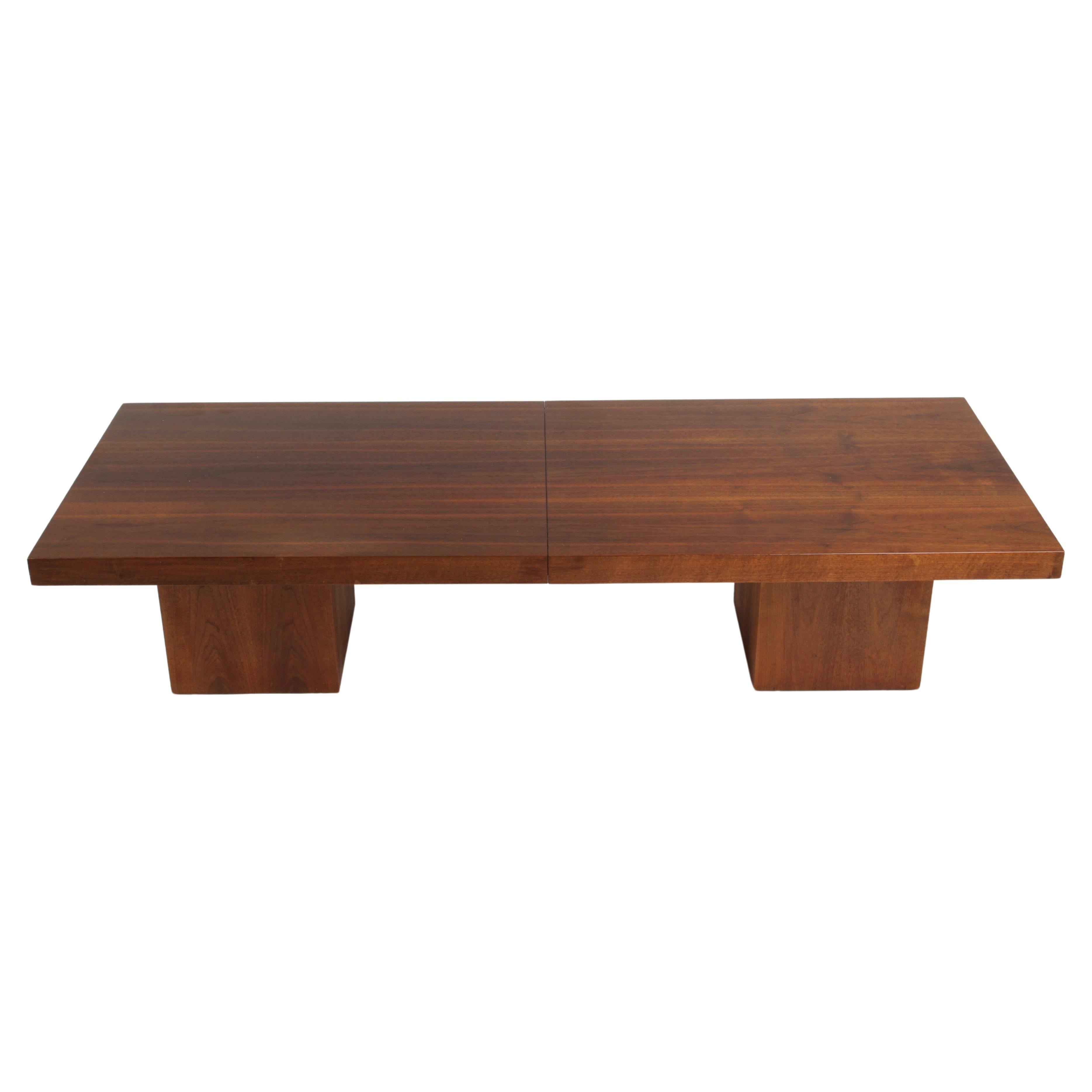 John Keal Mid-Century Modern Walnut Expanding Coffee Table by Brown Saltman