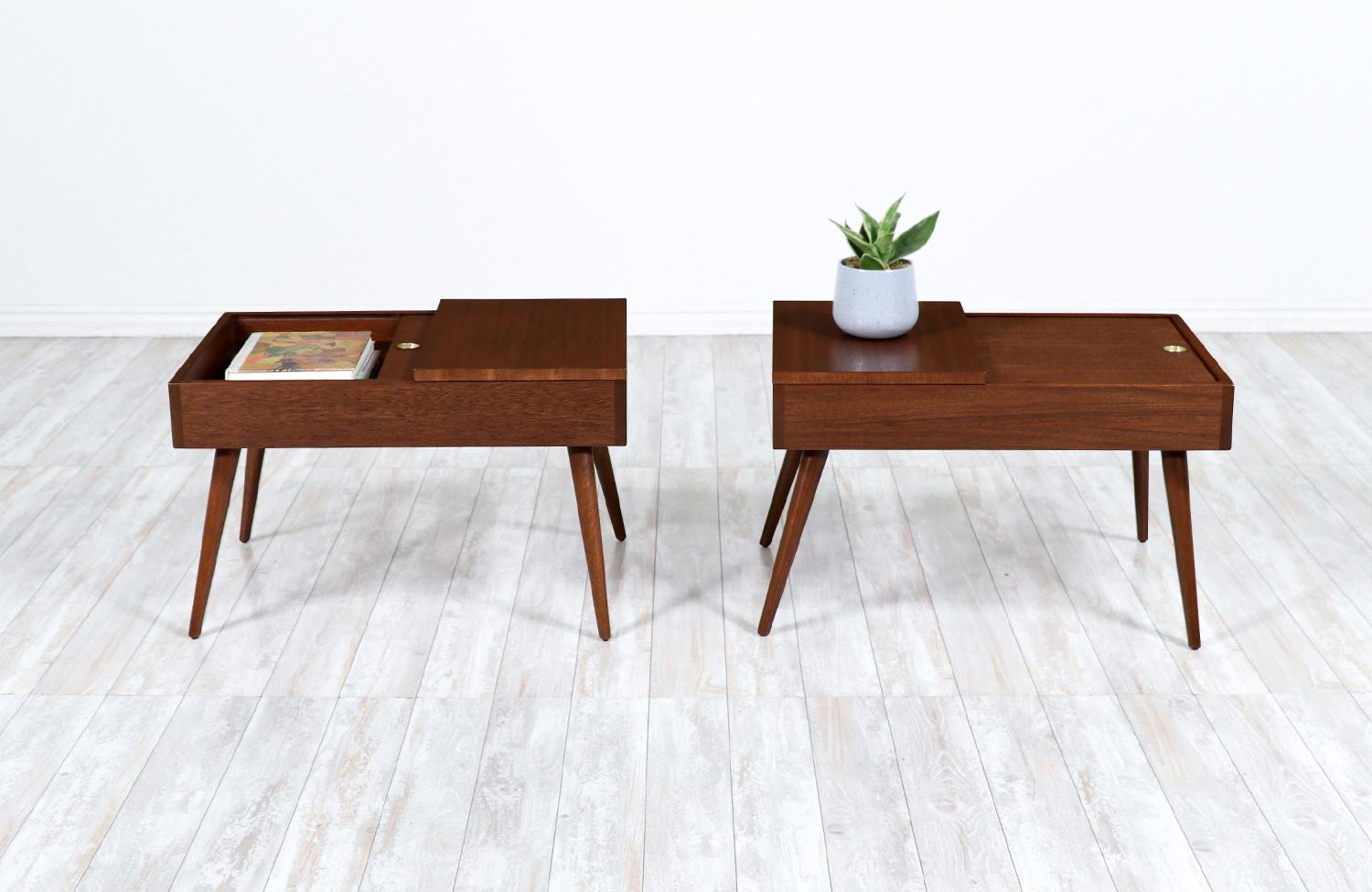 American John Keal Model-84 Side Tables for Brown Saltman