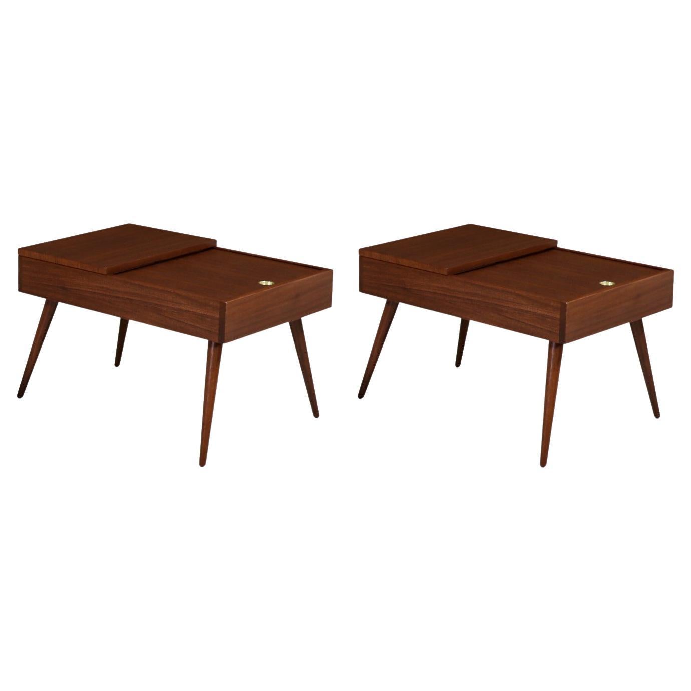 John Keal Model-84 Side Tables for Brown Saltman