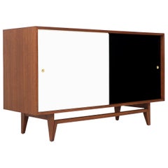 John Keal Multi-Color Credenza with Reversible Doors for Brown Saltman