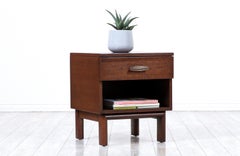 Expertly Restored - John Keal Night Stand with Bookshelf for Brown Saltman