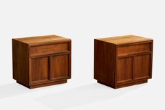 John Keal, Nightstands, Walnut, USA, 1960s