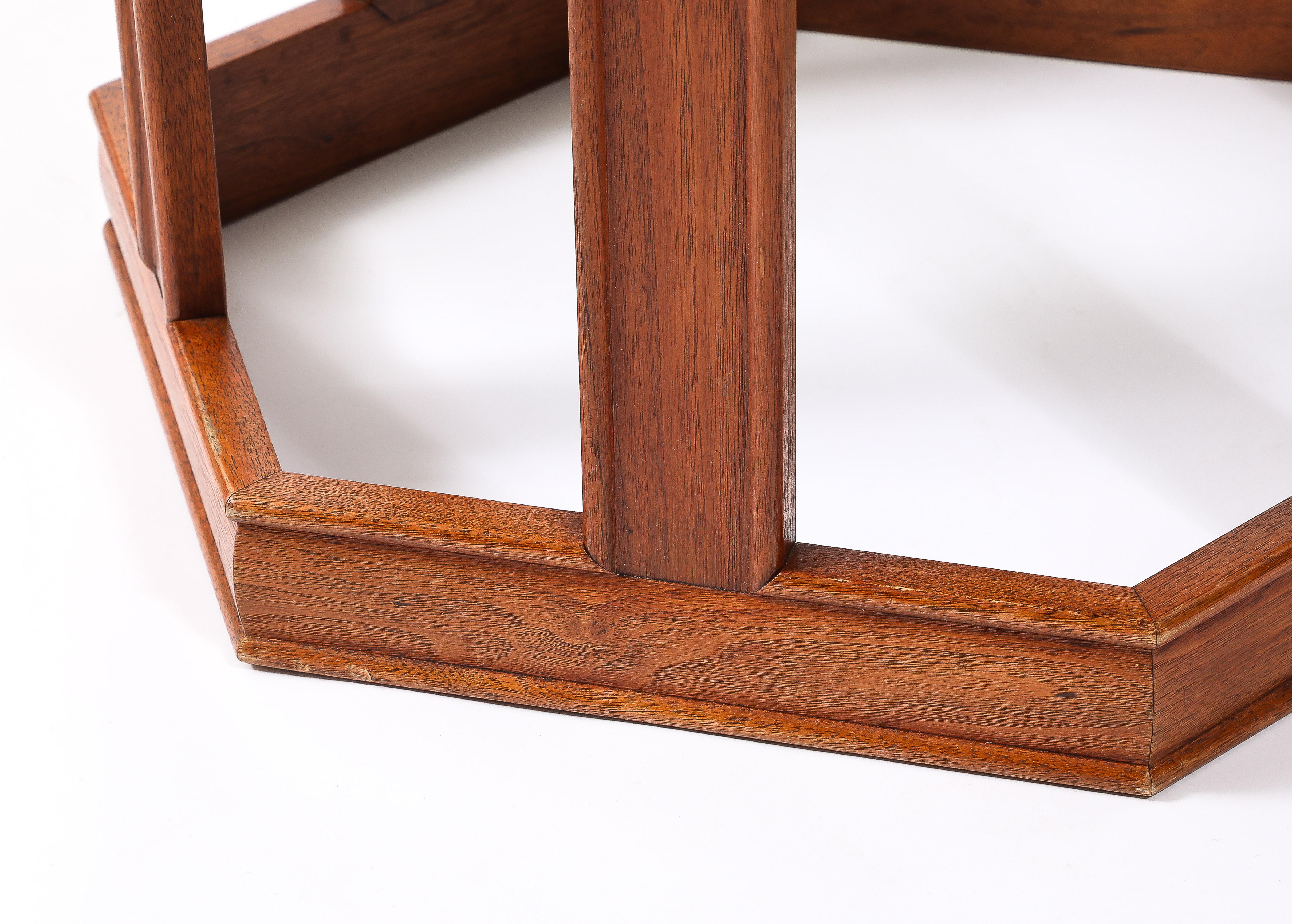 John Keal Octagonal Stools in Walnut, USA 1950's For Sale 4