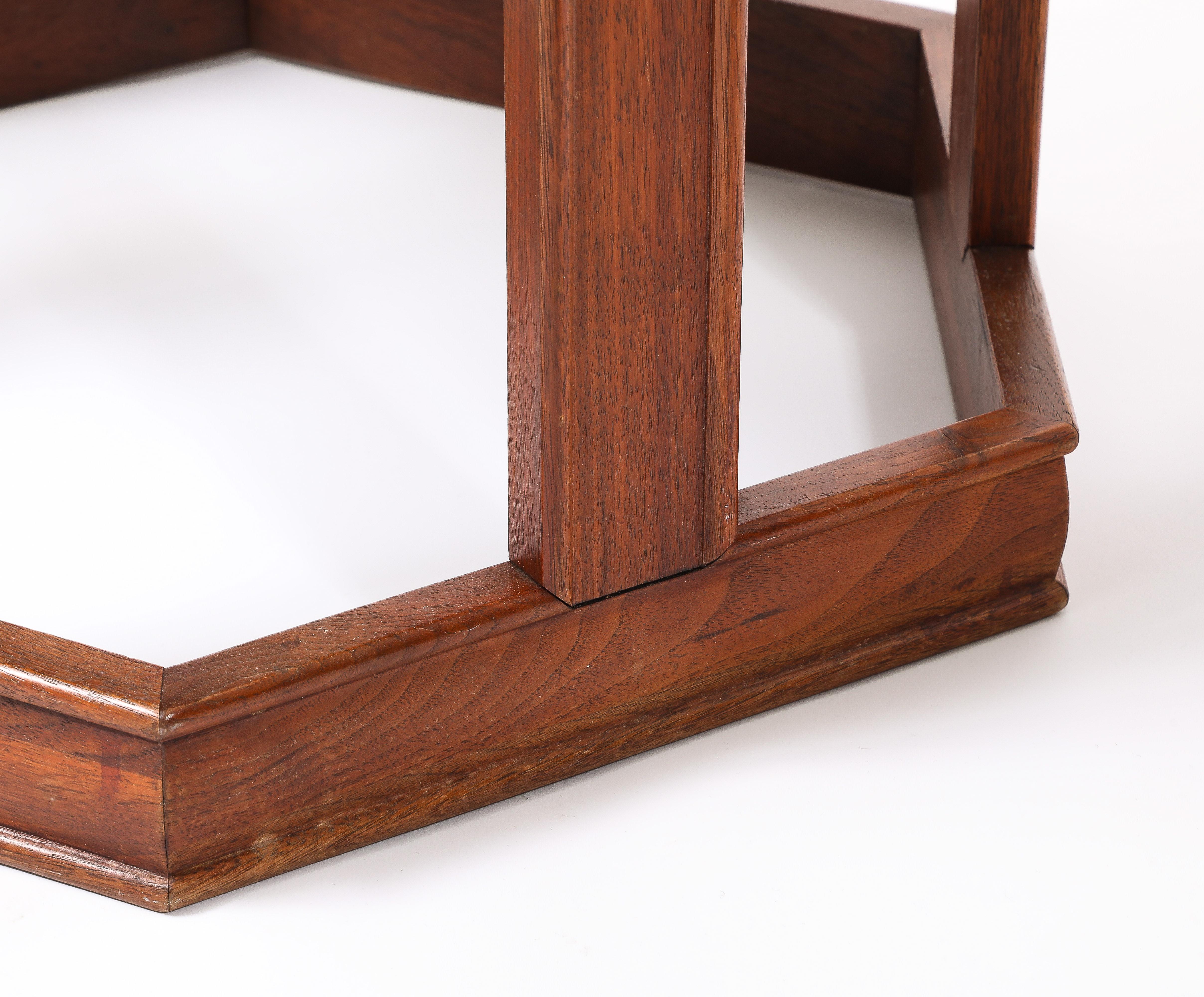 John Keal Octagonal Stools in Walnut, USA 1950's For Sale 2