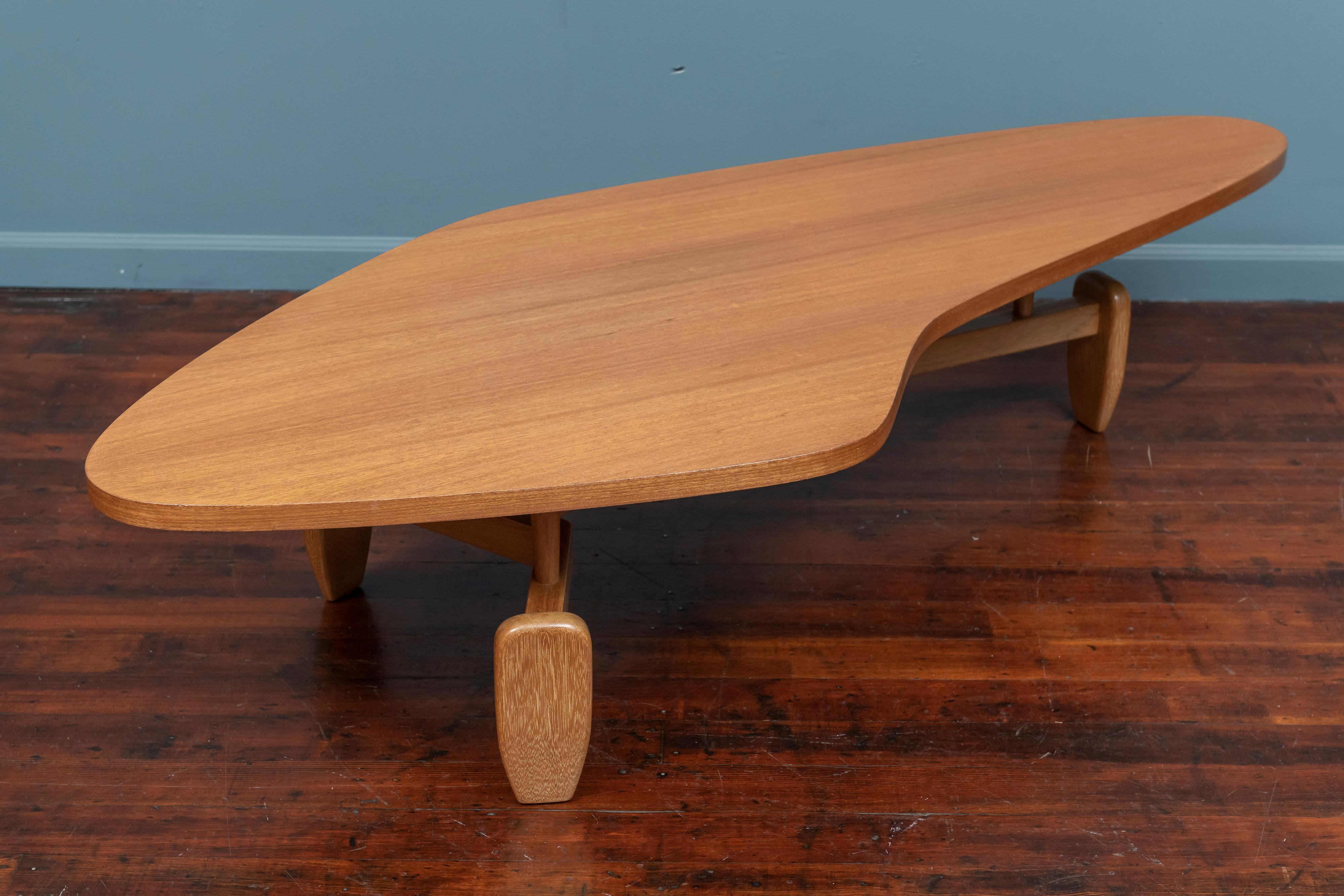 Mahogany John Keal Outrigger Coffee Table for Brown Saltman