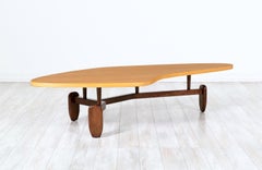 Expertly Restored -John Keal "Outrigger" Two-Tone Coffee Table for Brown Saltman