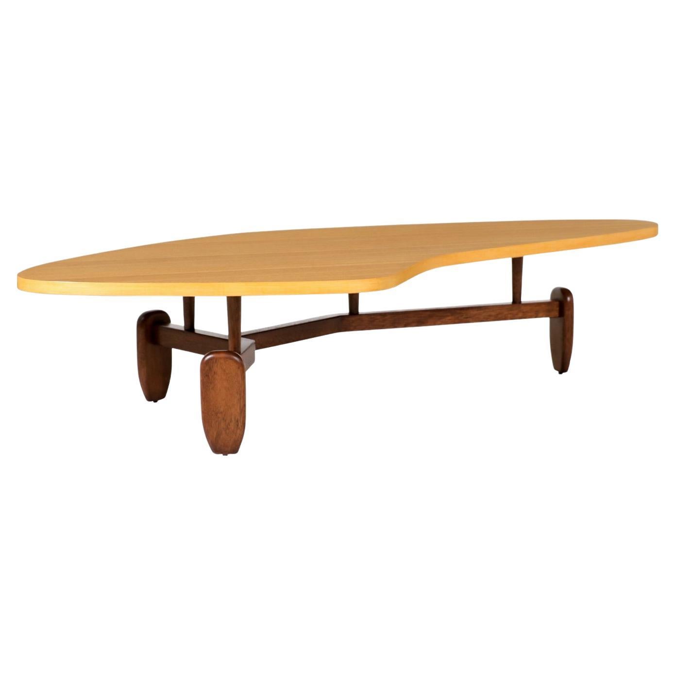 John Keal "Outrigger" Two-Tone Coffee Table for Brown Saltman