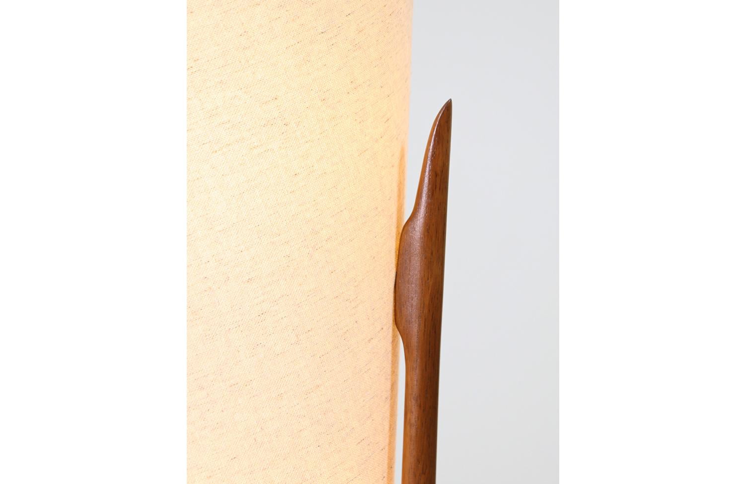 American John Keal Sculpted Trident-Style Floor Lamp for Modeline