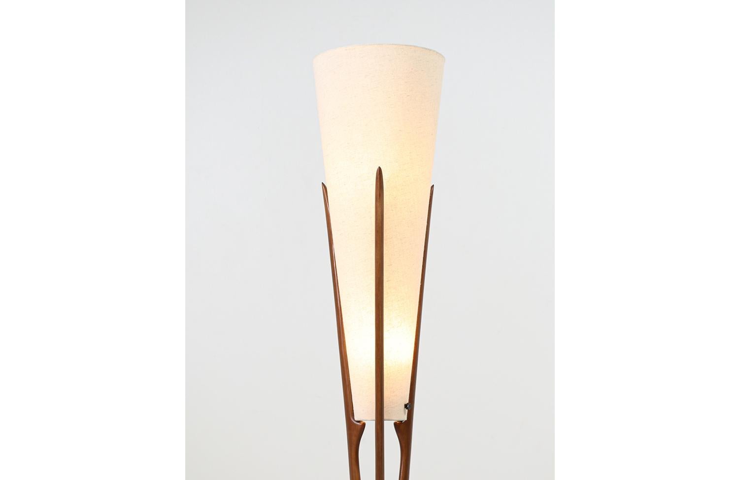 John Keal Sculpted Trident-Style Floor Lamp for Modeline 1