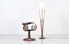 John Keal Sculpted Trident-Style Floor Lamp for Modeline of CA