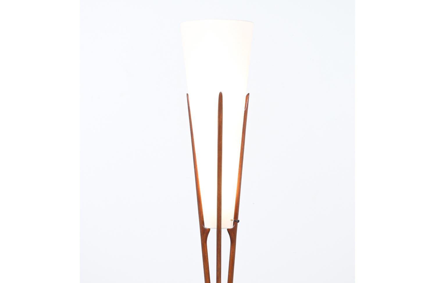 Mid-Century Modern John Keal Sculpted Trident-Style Floor Lamp for Modeline of California