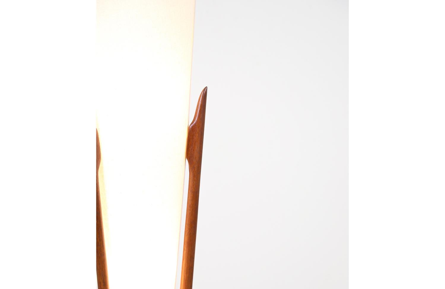 American John Keal Sculpted Trident-Style Floor Lamp for Modeline of California