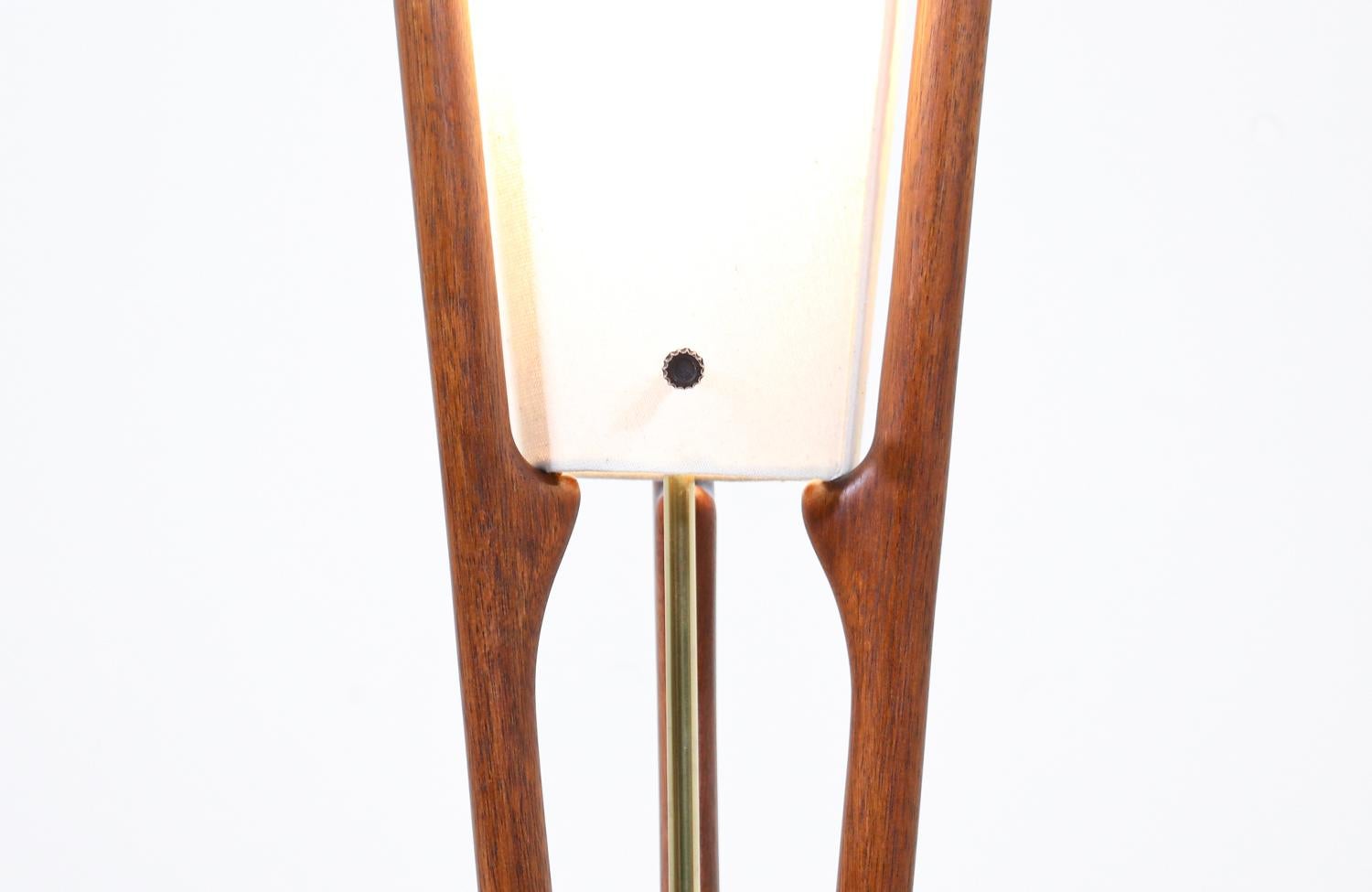 John Keal Sculpted Trident-Style Floor Lamp for Modeline of California In Excellent Condition In Los Angeles, CA