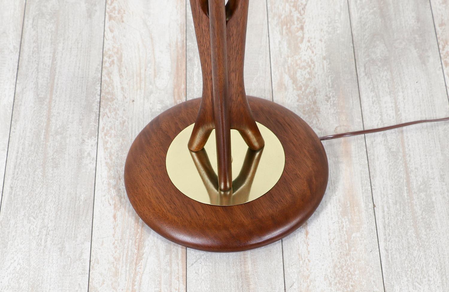 John Keal Sculpted Trident-Style Floor Lamp for Modeline of California 1