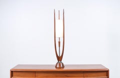 John Keal Sculpted Trident-Style Table Lamp for Modeline