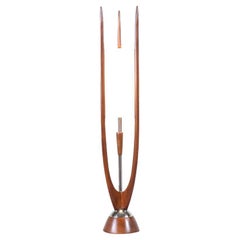 John Keal Sculpted Trident-Style Table Lamp for Modeline