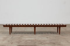 John Keal Slatted Bench for Brown Saltman