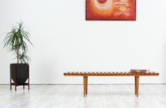 John Keal Slatted Bench for Brown Saltman