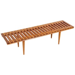 John Keal Slatted Bench for Brown Saltman