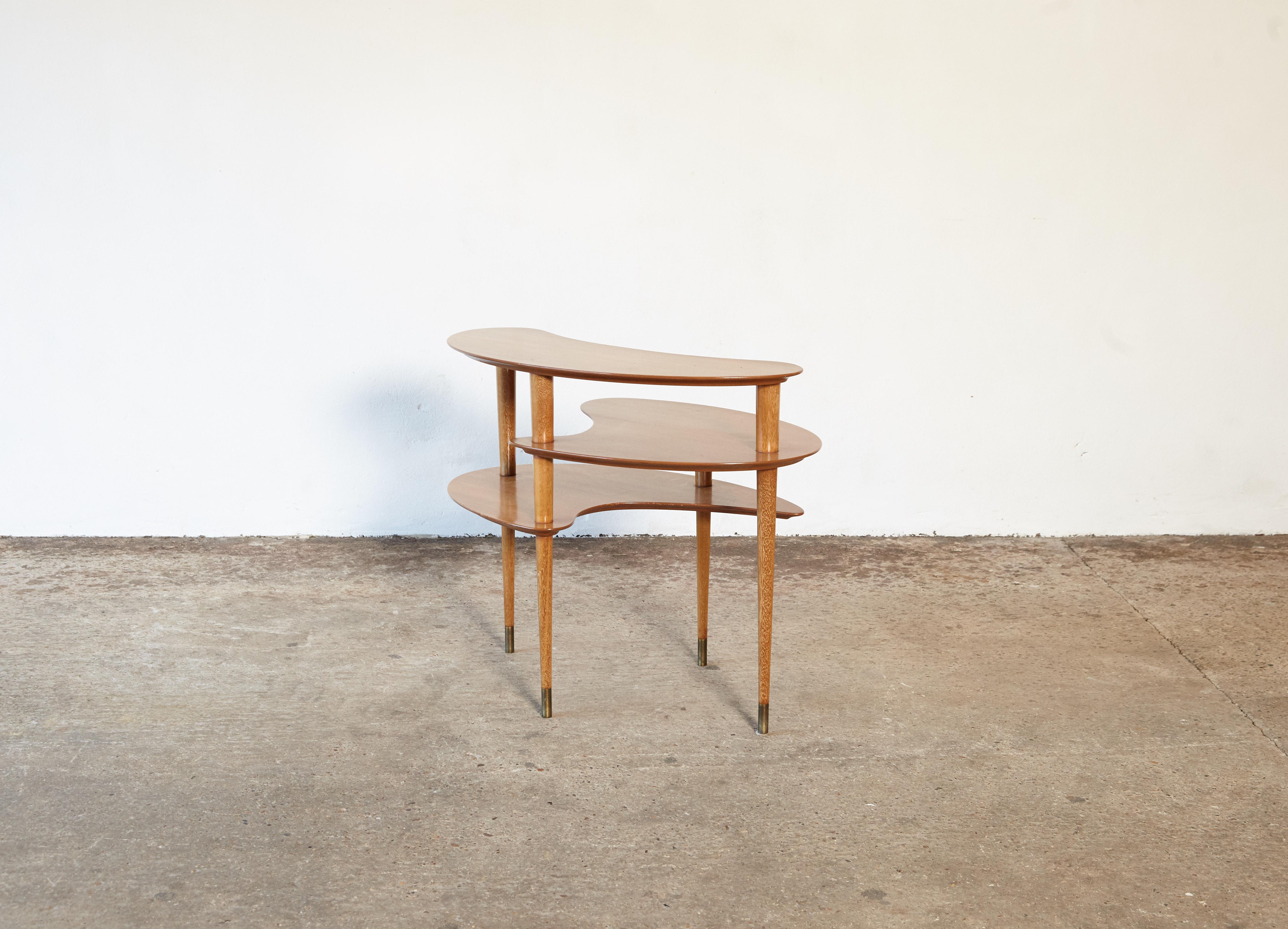 John Keal Three-Tiered Side Table, for Brown Saltman, USA, 1950s 2