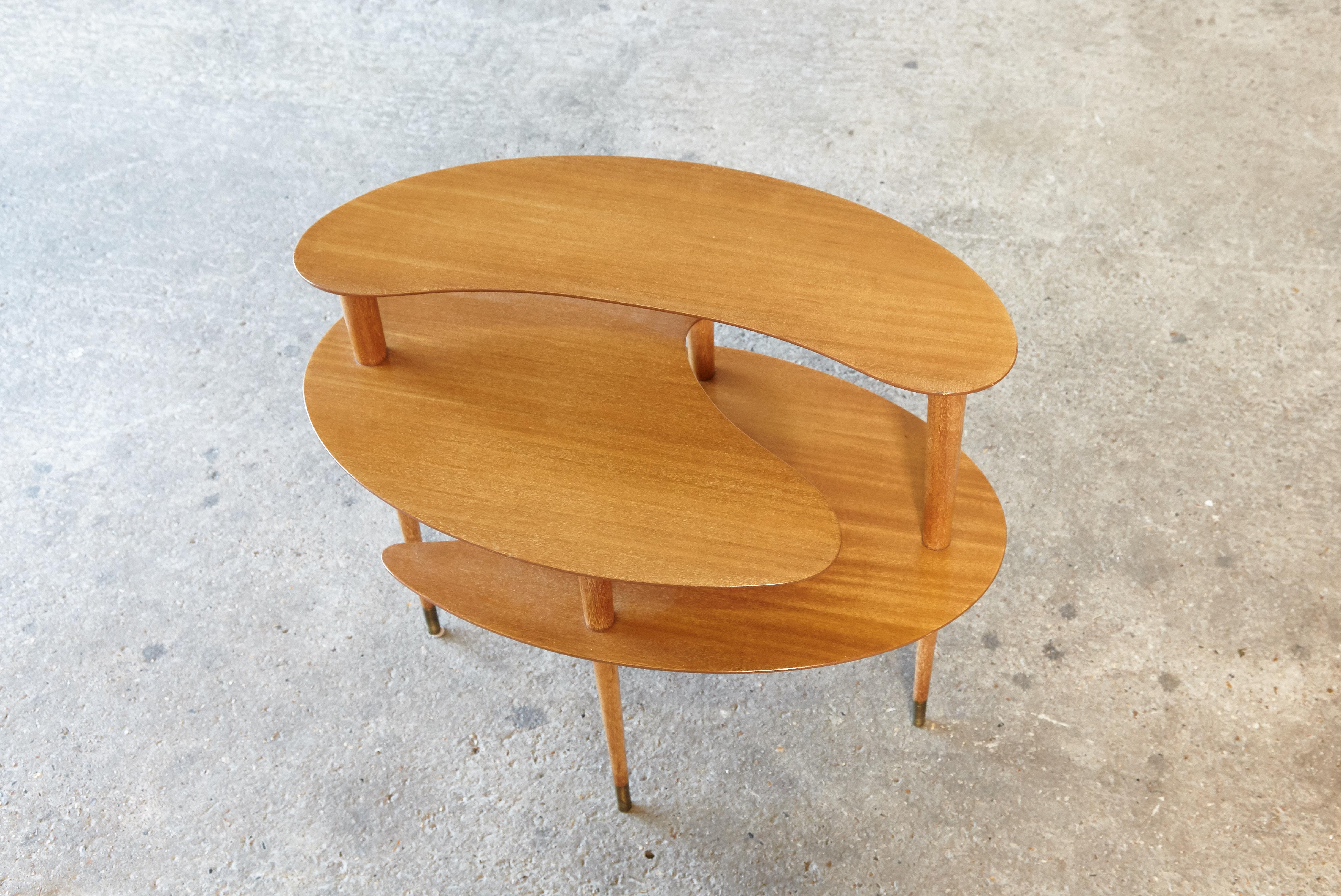 John Keal Three-Tiered Side Table, for Brown Saltman, USA, 1950s 4