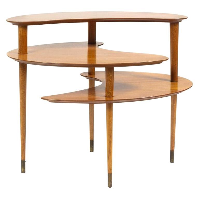 John Keal Three-Tiered Side Table, for Brown Saltman, USA, 1950s