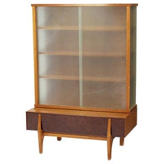 Used John Keal Wall Unit / Vitrine with Drawers for Brown Saltman