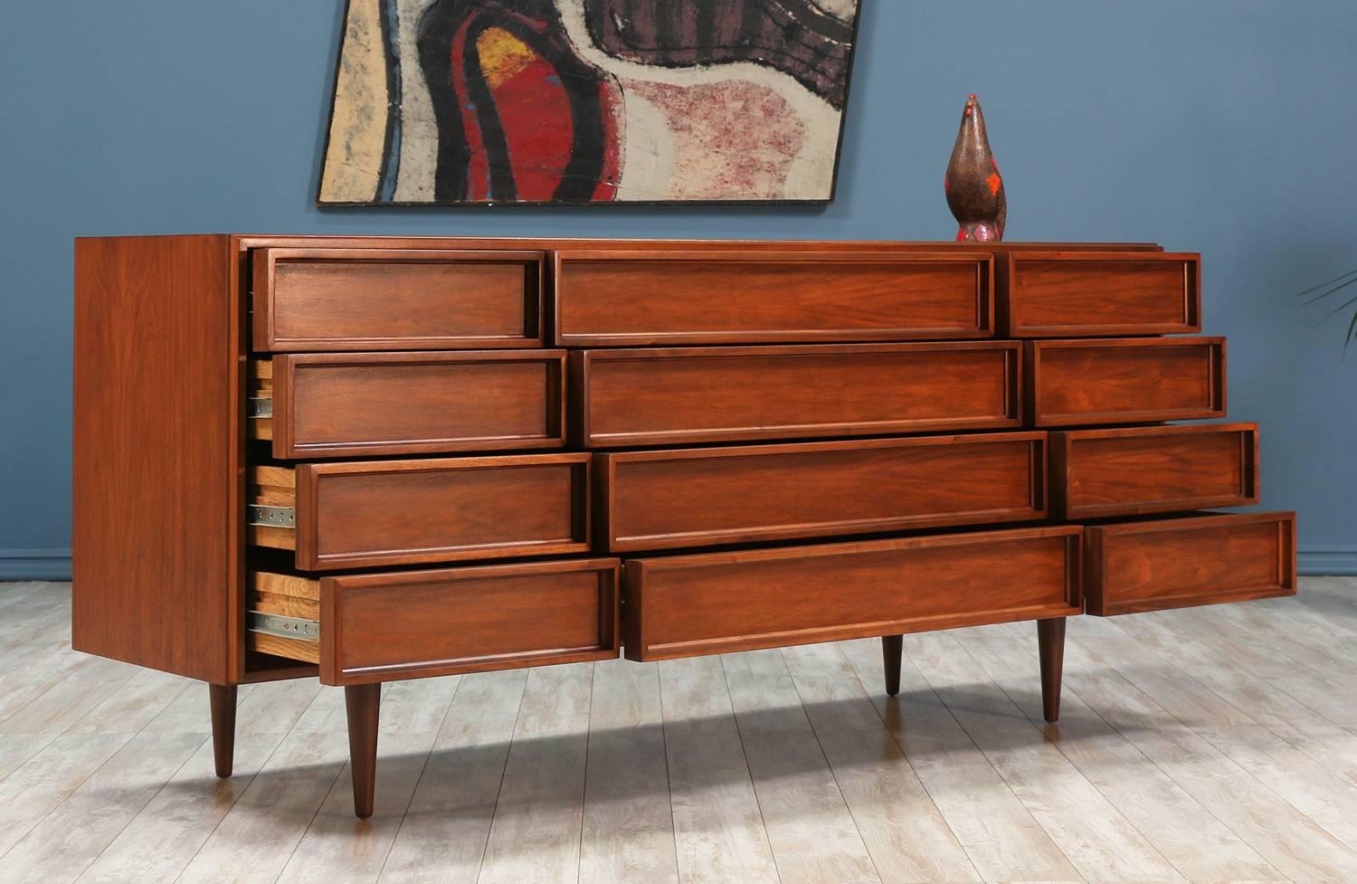 American John Keal Walnut Dresser for Brown Saltman