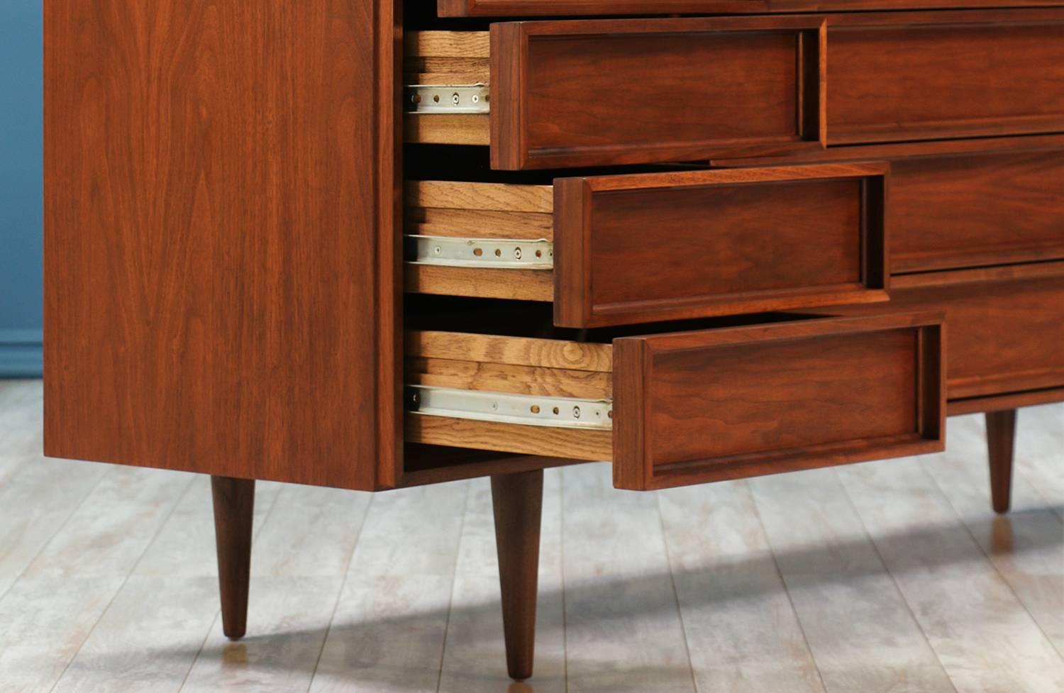 Mid-20th Century John Keal Walnut Dresser for Brown Saltman