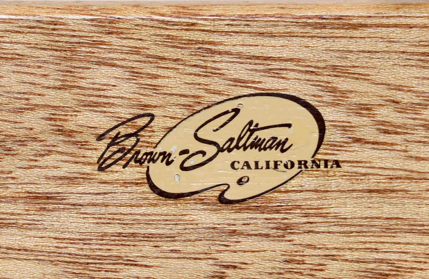 John Keal Walnut Dresser with Metal Accent Pulls for Brown Saltman  For Sale 4