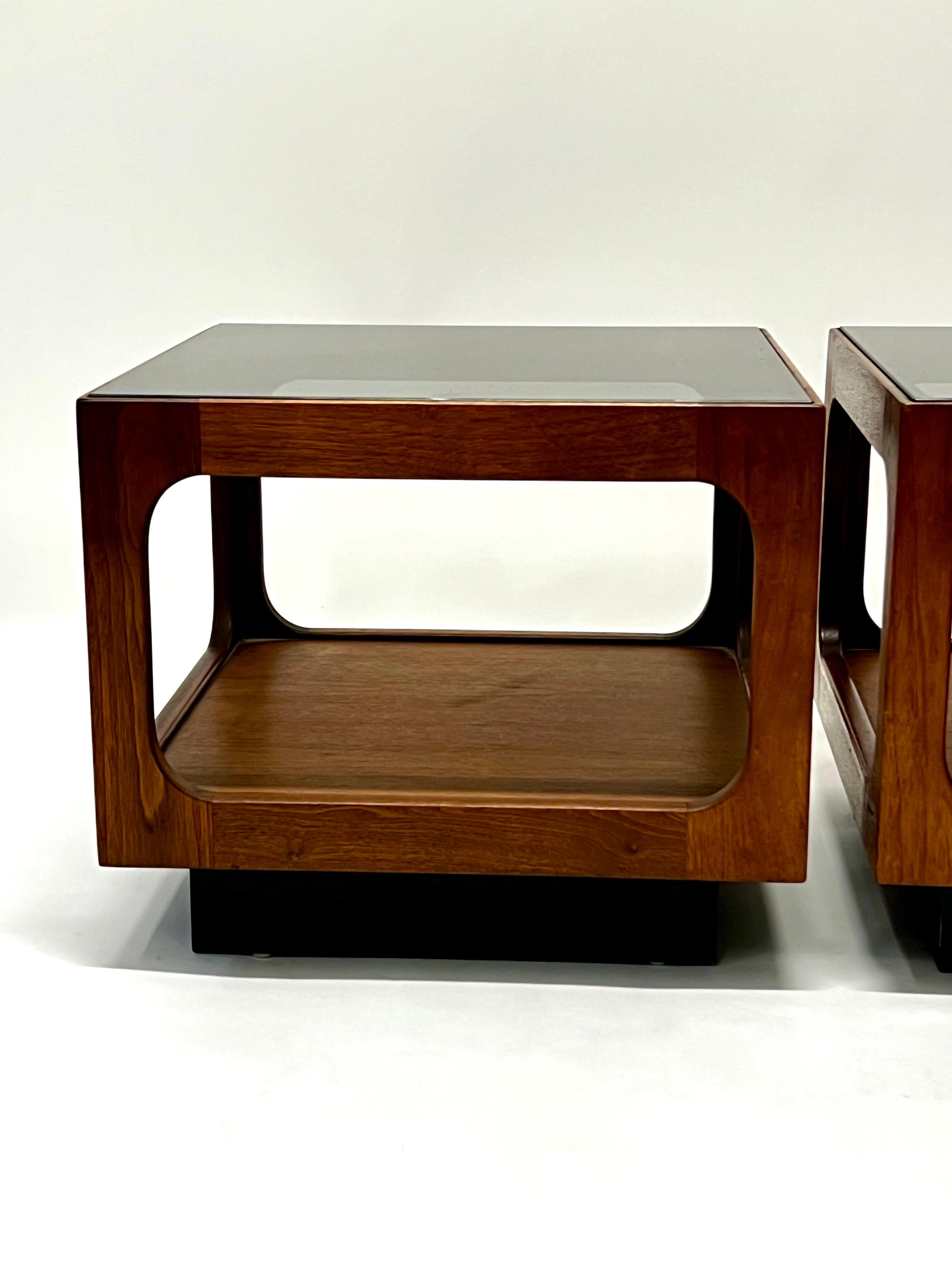 American John Keal Walnut Side Tables for Brown Saltman c1960s