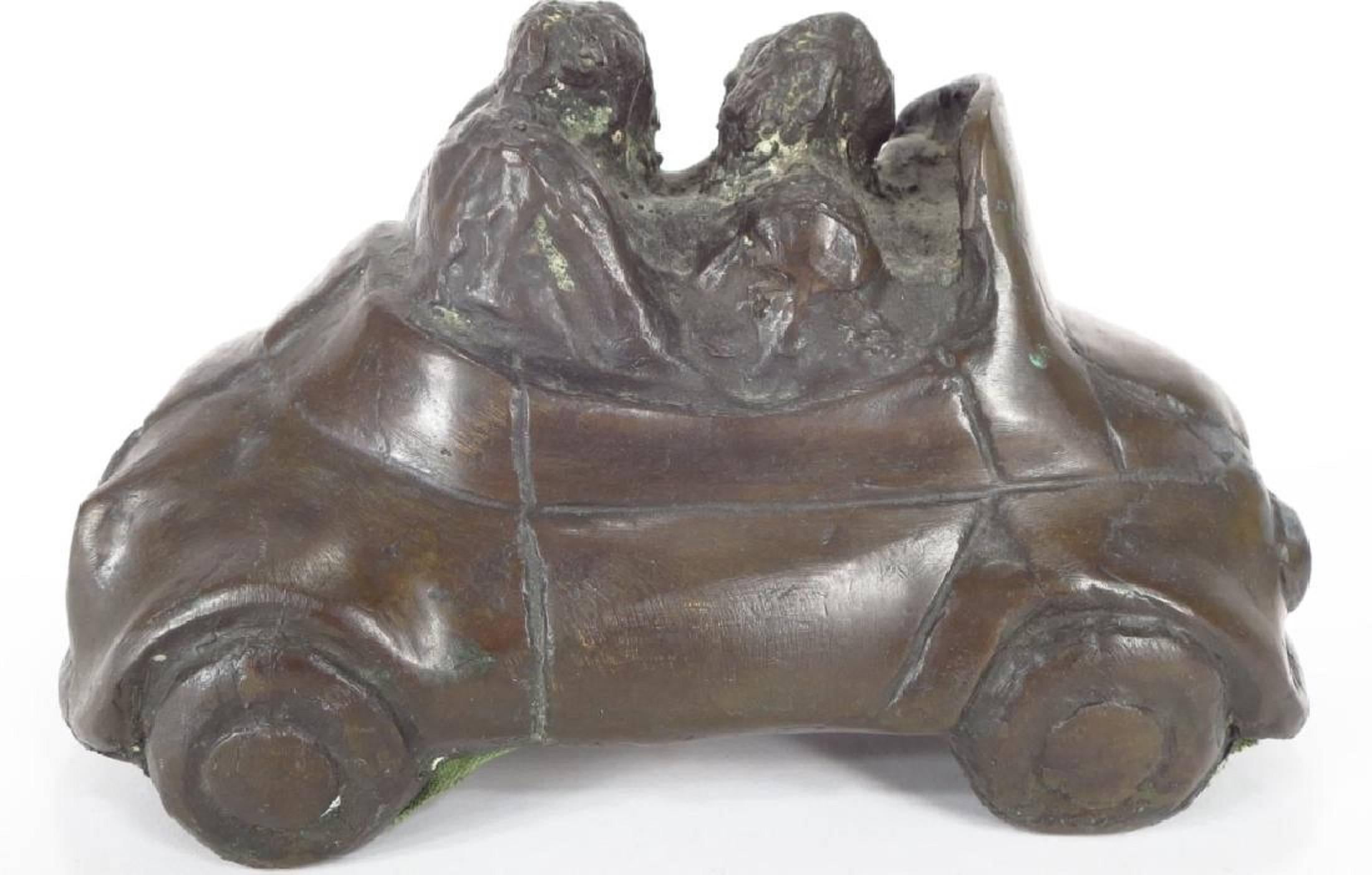 Sculpture de voiture automobile en bronze, John Kearney Auto Toy Art Chicago Modernist  en vente 1