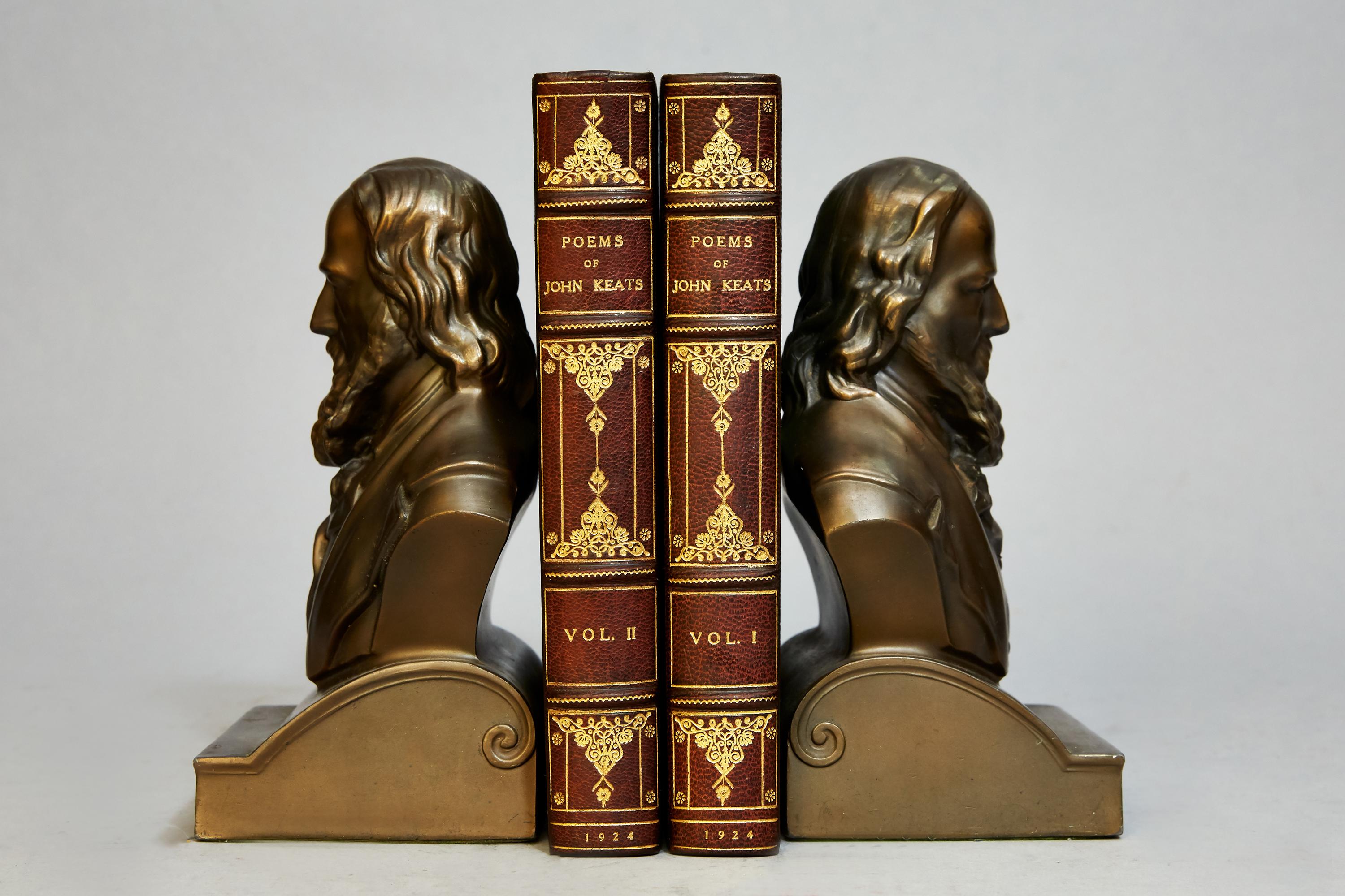 2 volumes

Bound in 3/4 green Morocco (spines faded to tan as usual)
Top edges gilt, raised bands, gilt panels. 

Published: New York, Brentano’s, 1924.

 