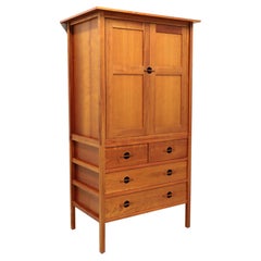 Used JOHN KELLY Black Cherry & Black Walnut Armoire Wardrobe J1 Series J-36A