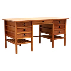 JOHN KELLY Black Cherry & Black Walnut Secretary Desk J1 Series J-22A