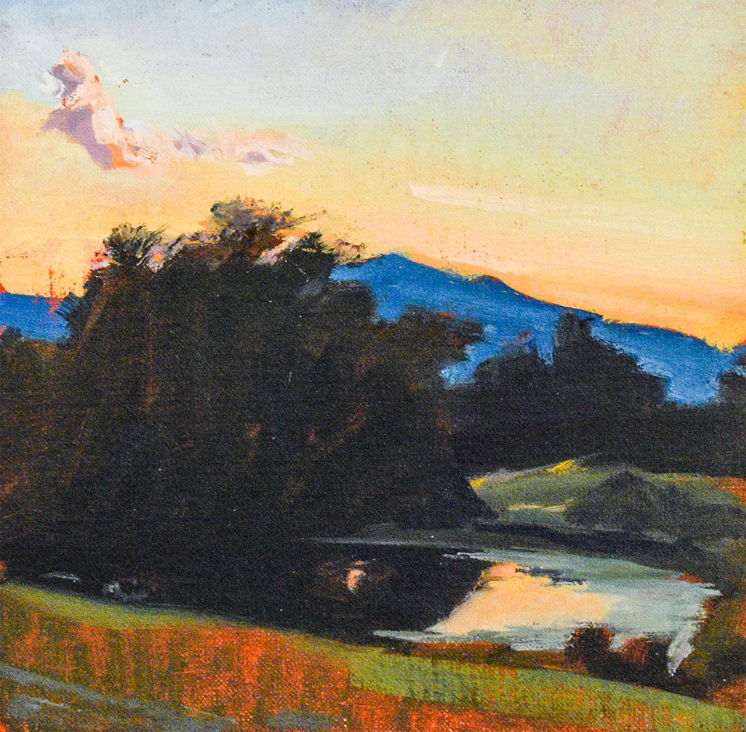 Herbstlandschaft: Gerahmtes Ölgemälde En Plein Air von Hudson ValIey, Impressionist – Painting von John Kelly