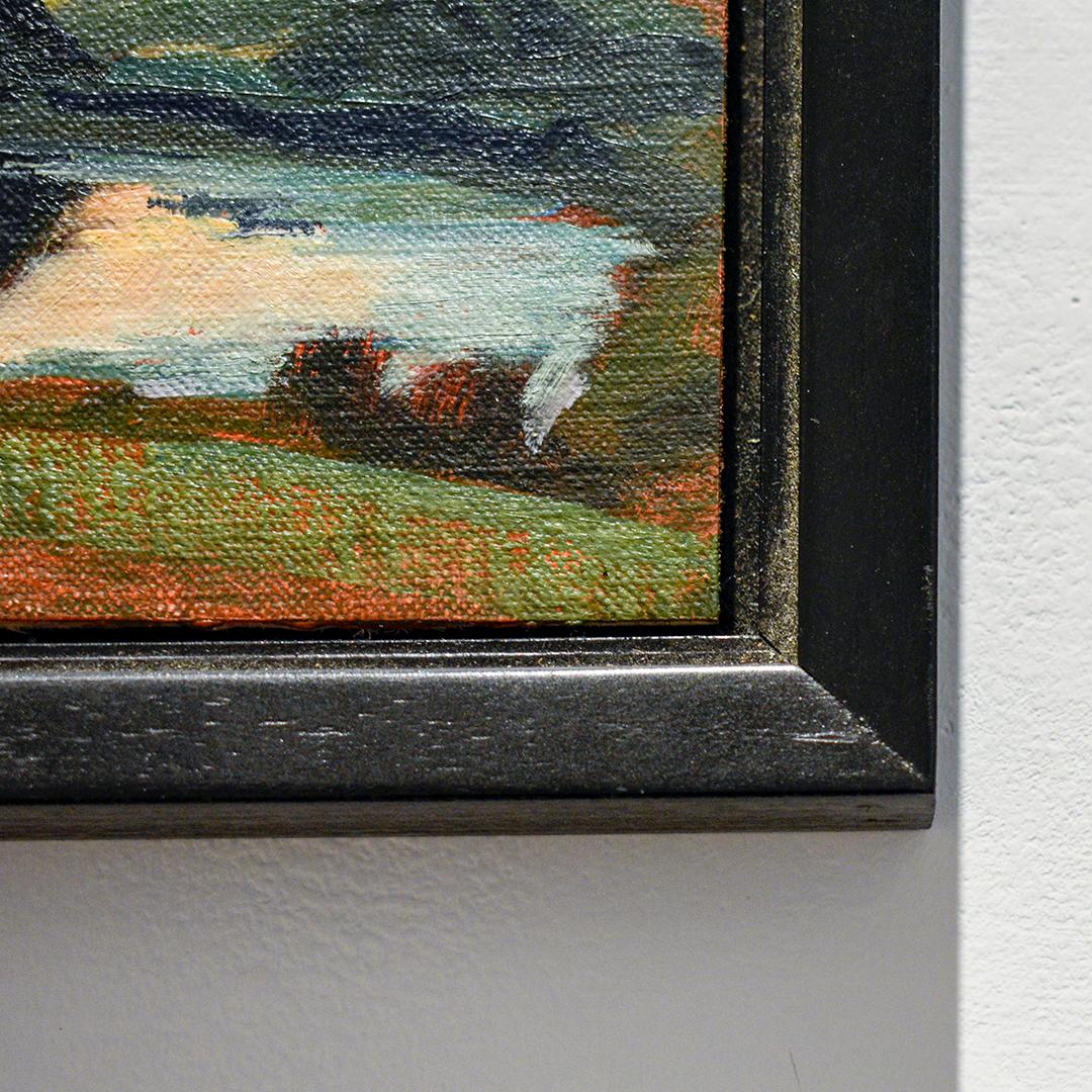 Herbstlandschaft: Gerahmtes Ölgemälde En Plein Air von Hudson ValIey, Impressionist im Angebot 1