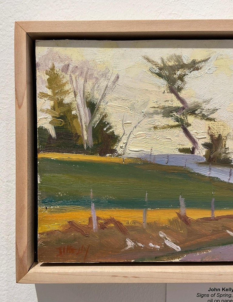 John Kelly Signs of Spring Plein Air Impressionist Painting of Barn