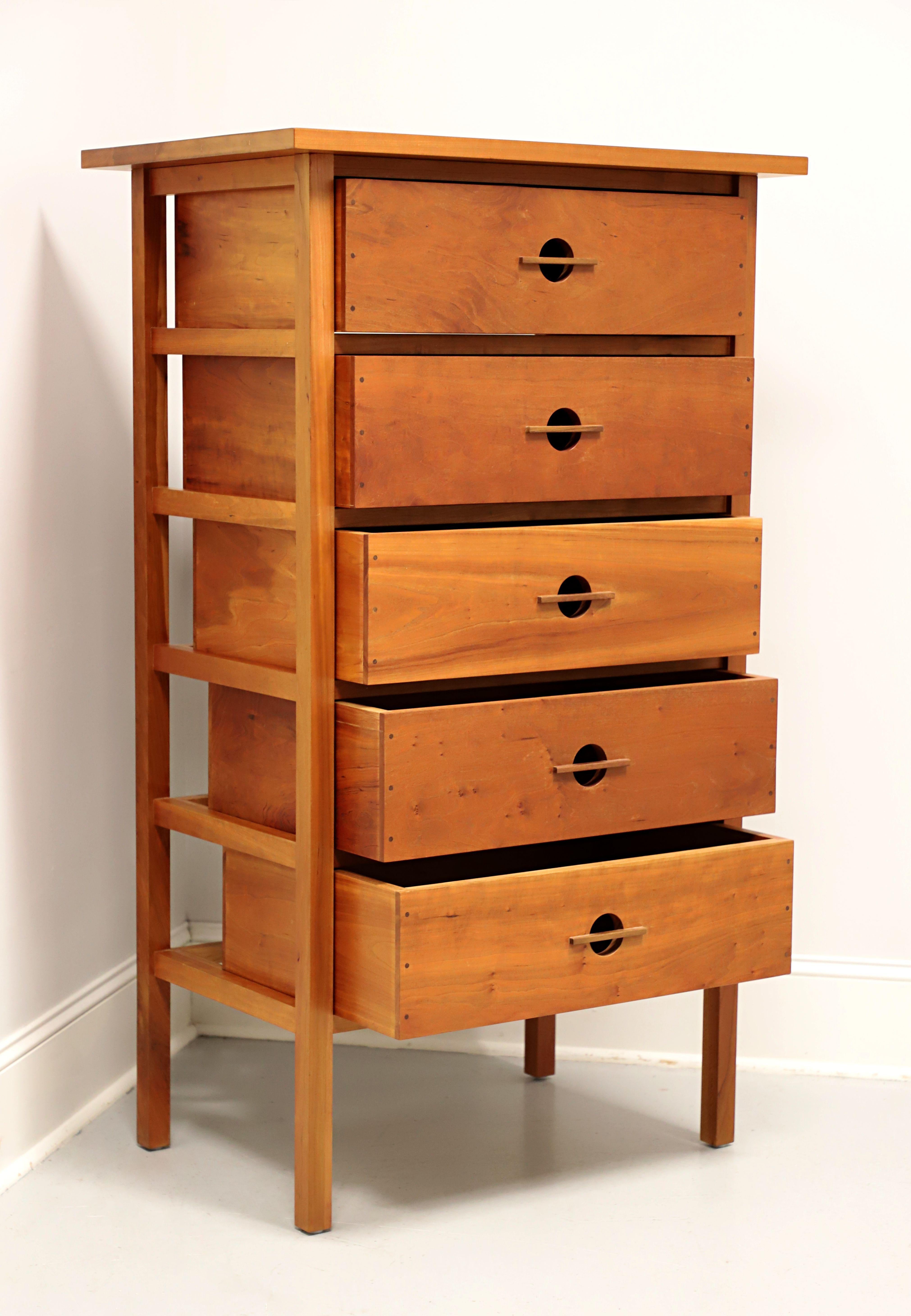 JOHN KELLY Tallboy Black Cherry w/ Black Walnut Detailing Chest of Drawers J-27 In Good Condition In Charlotte, NC