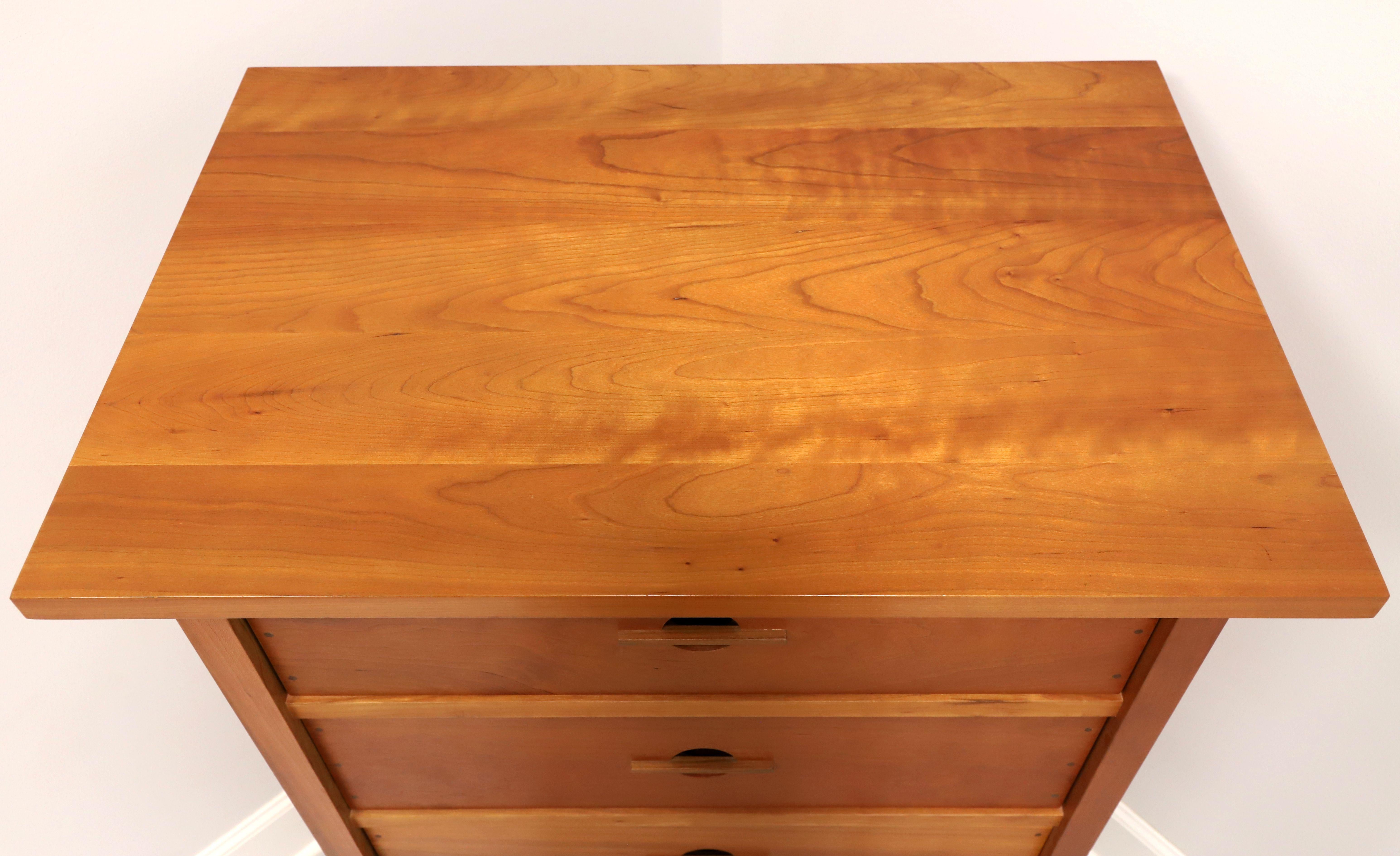 20th Century JOHN KELLY Tallboy Black Cherry w/ Black Walnut Detailing Chest of Drawers J-27