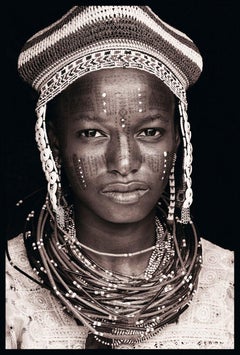 Fulani Bapteme Ceremony by John Kenny.  Portrait, C-type Print with Face-Mount
