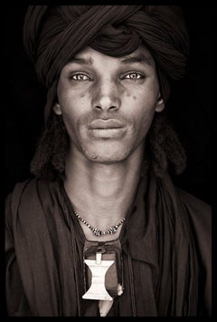 Pure Wodaabe by John Kenny. Black and white portrait. Africa. Acrylic Face-Mount