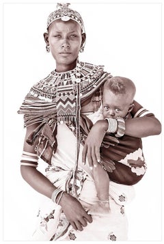 Rendille mother and child by John Kenny.  Portrait, Unmounted C-type Print, 2011