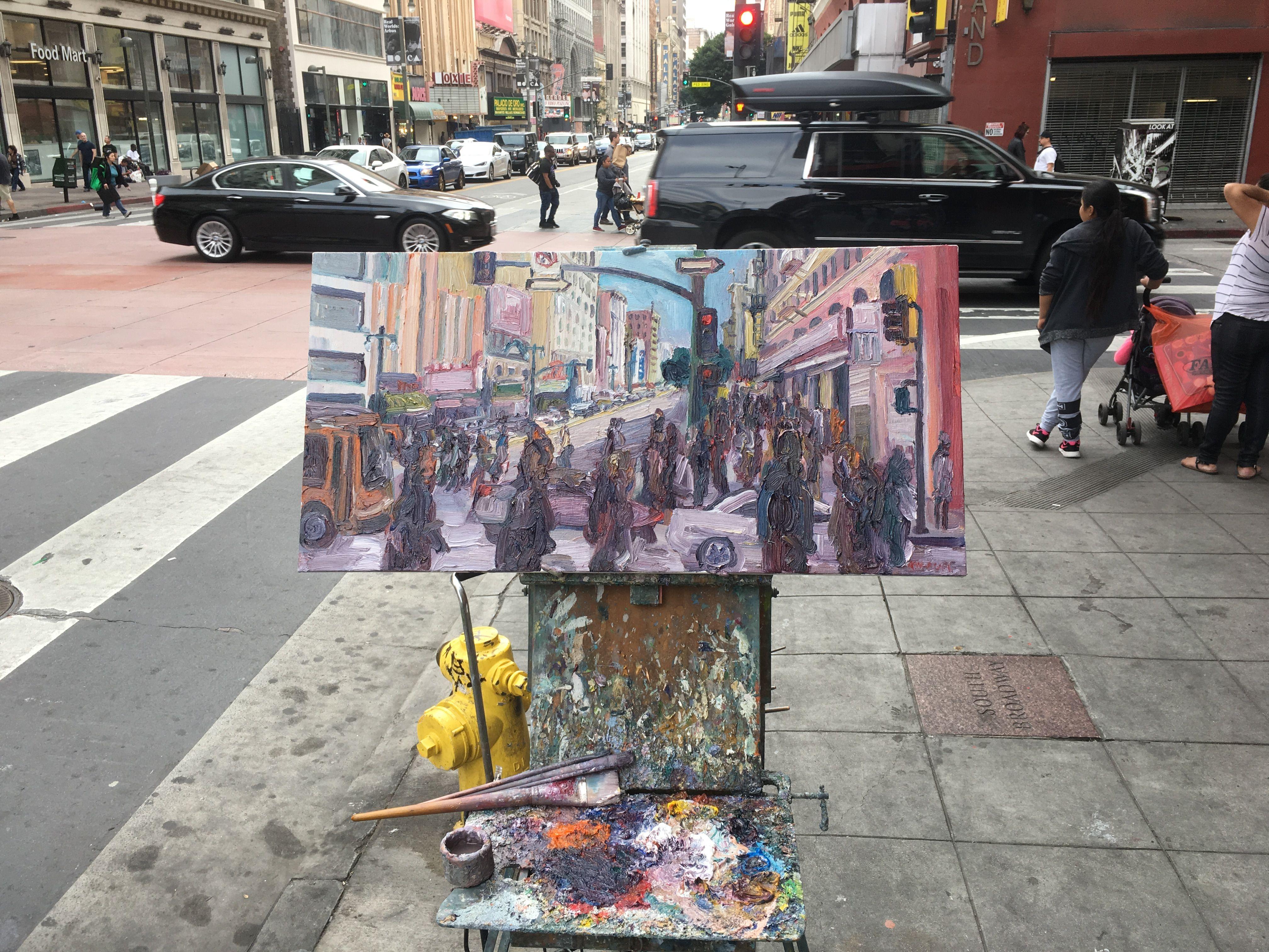 5a e Broadway, Pittura, Olio su tela in vendita 2