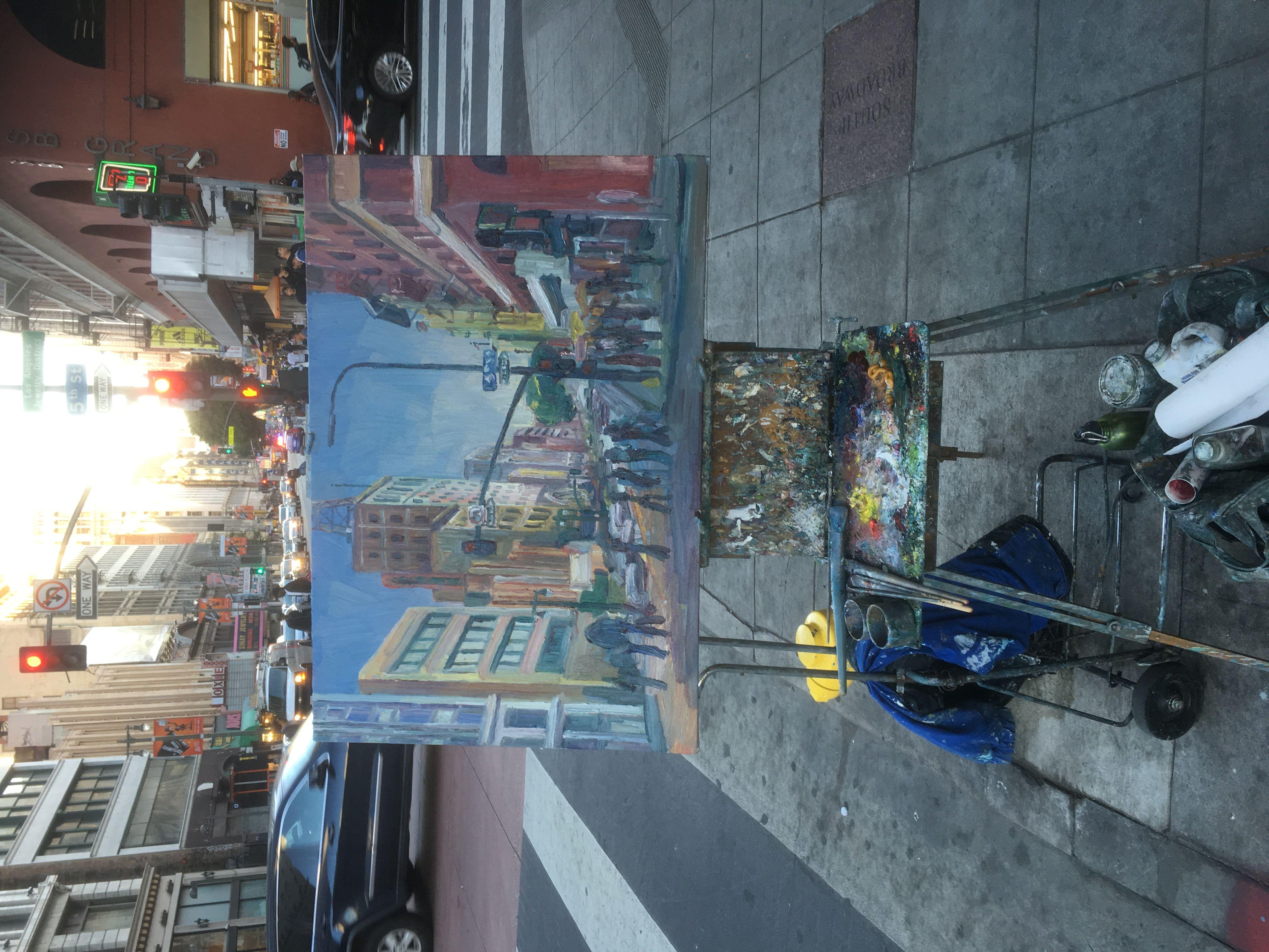 5a e Broadway, Pittura, Olio su tela in vendita 2