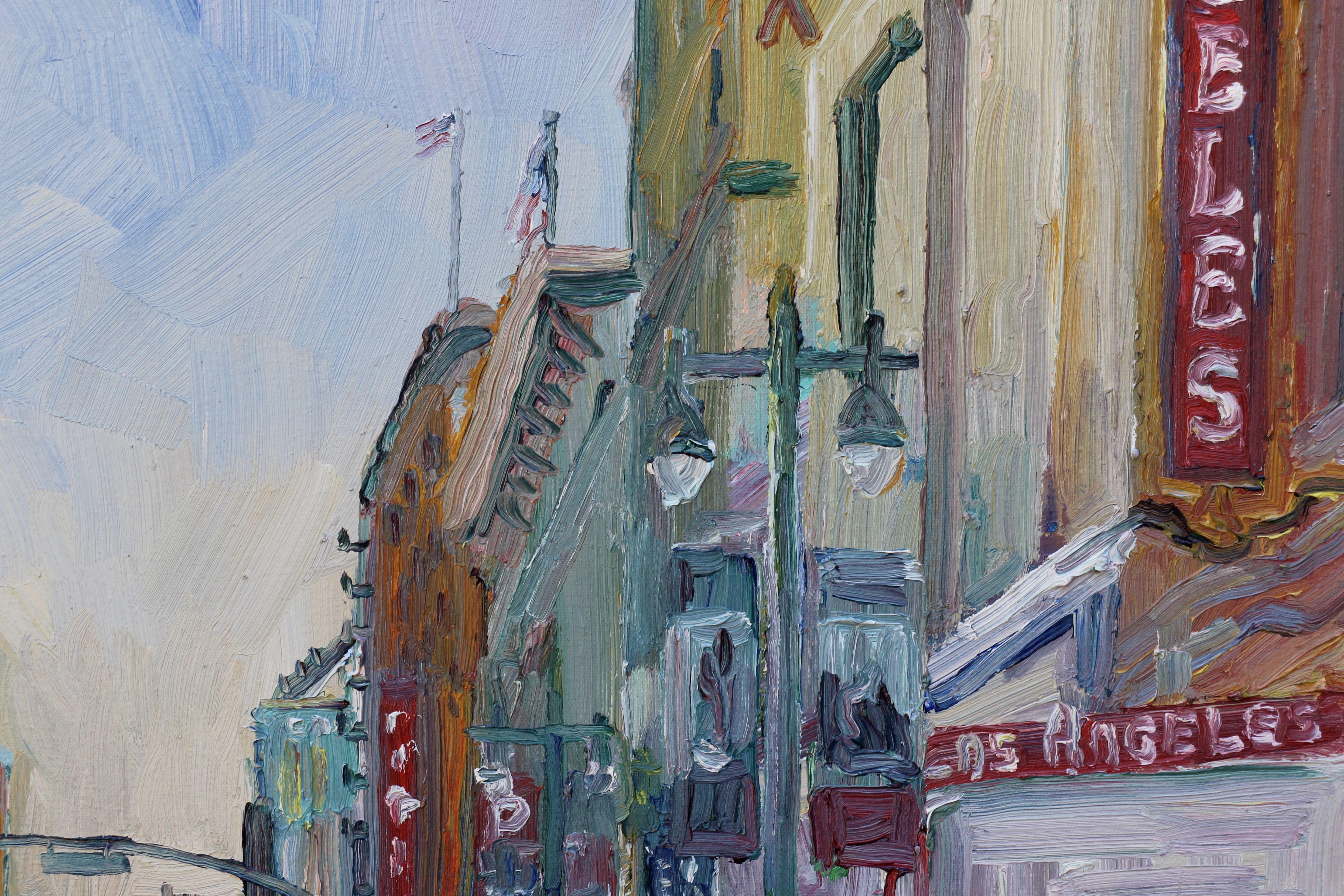 6th and Broadway, Painting, Oil on Canvas For Sale 2