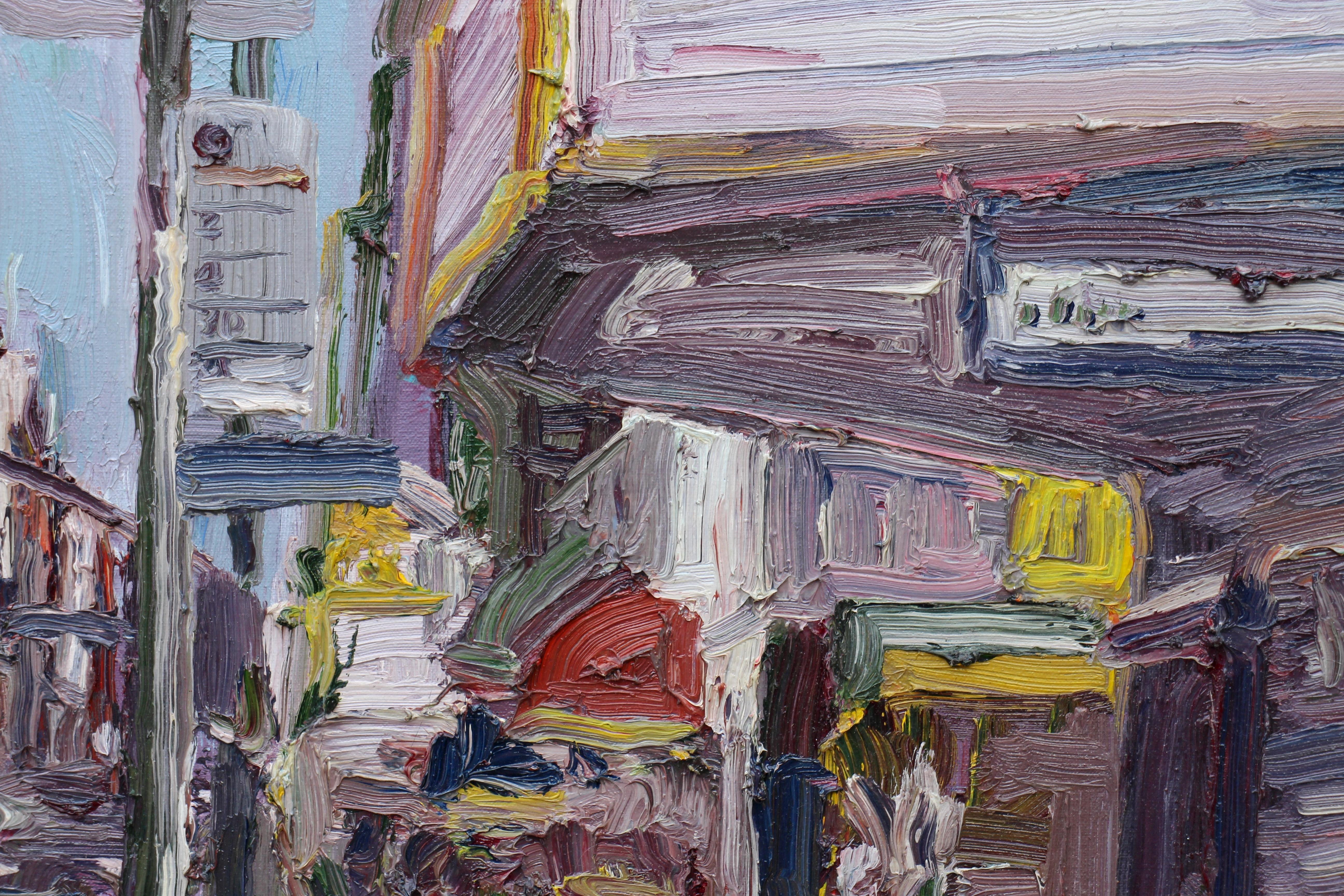 8th and Broadway, Gemälde, Öl auf Leinwand im Angebot 1